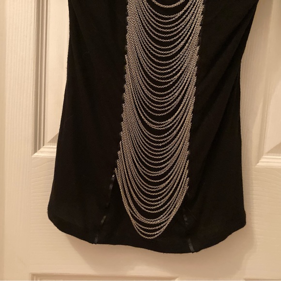 INC black top with small chains down the center - Picture 7 of 10